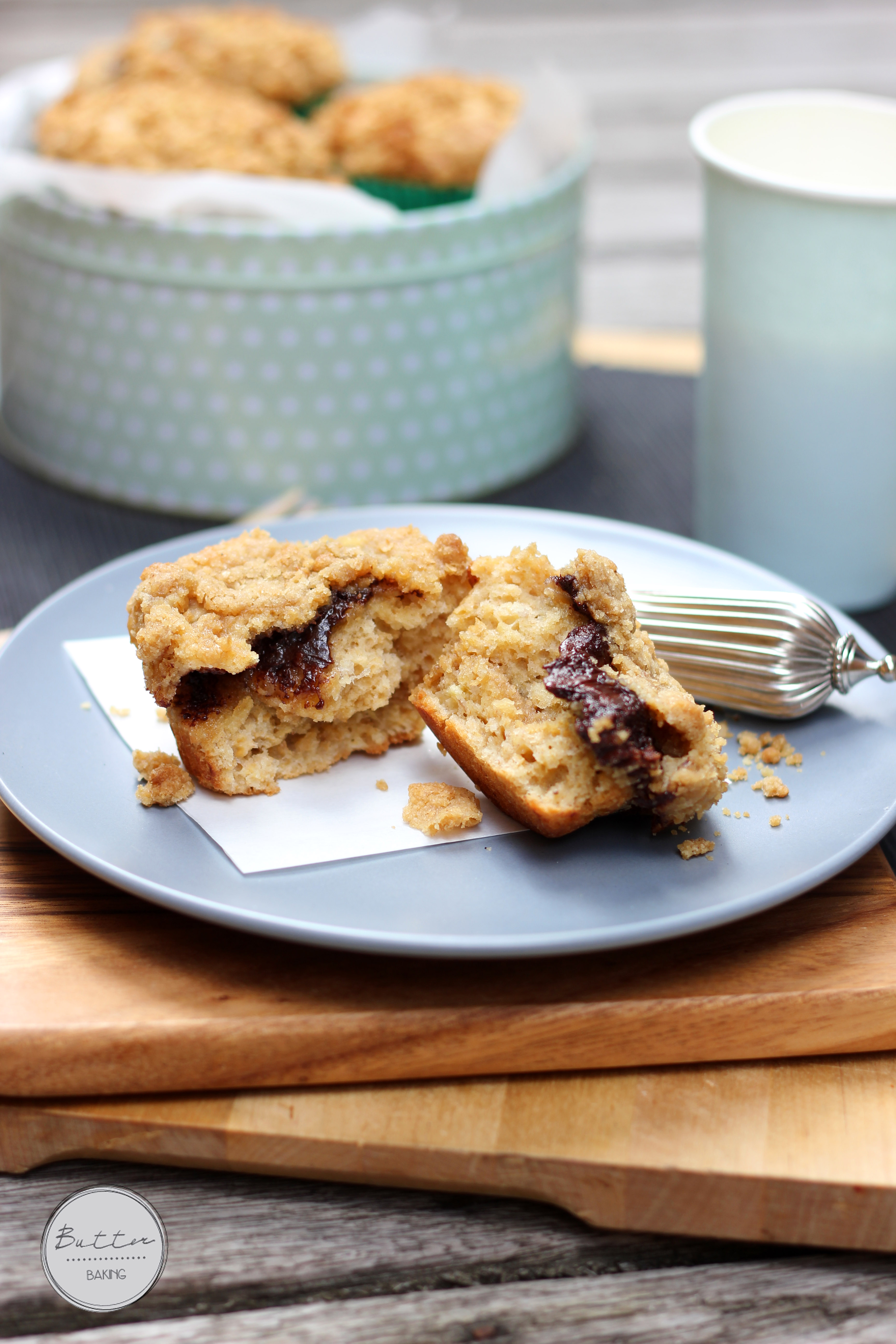 Nutella stuffed coffee cake muffins | Butter Baking