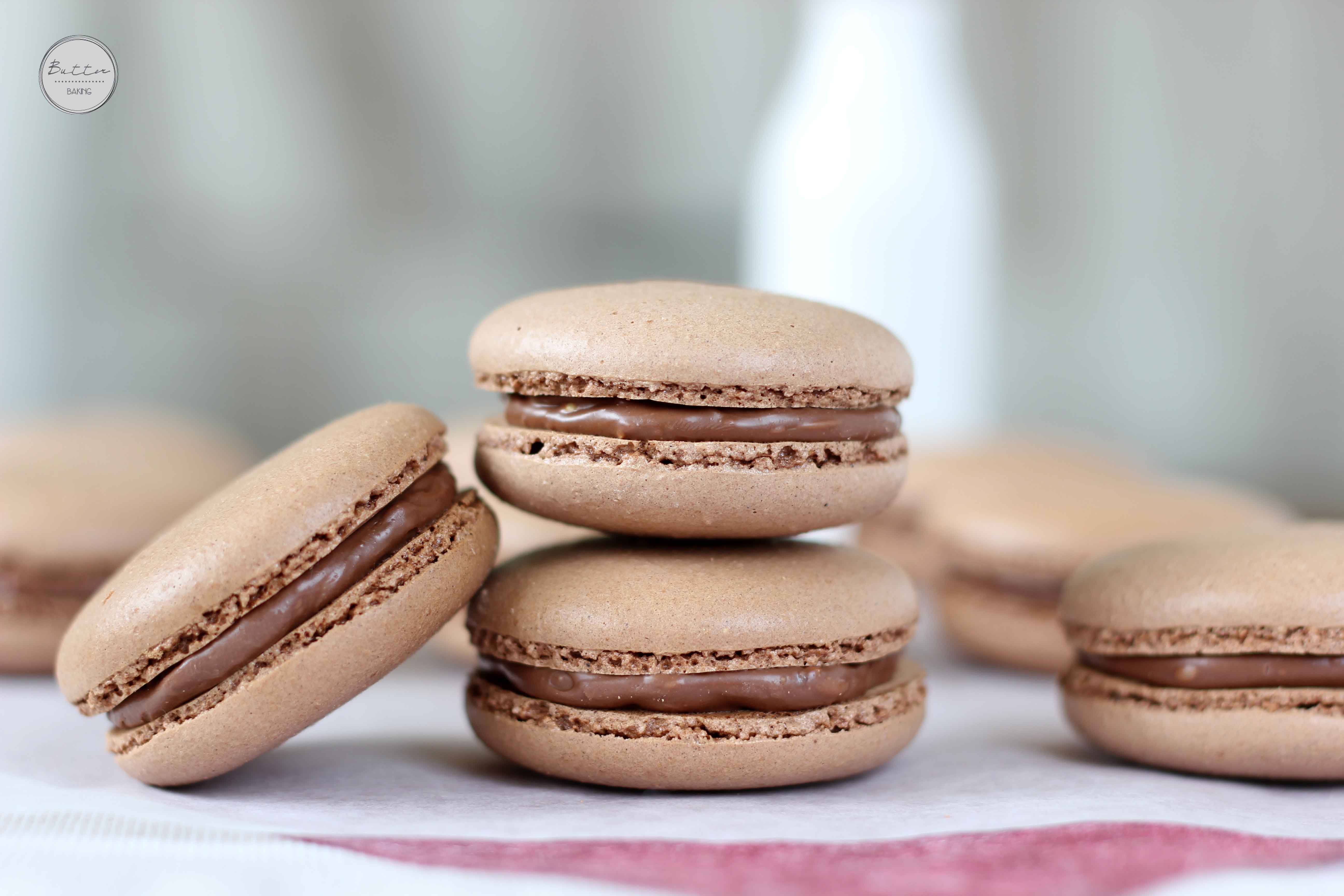 Chocolate Hazelnut Macarons | Butter Baking